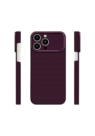 İphone 14 Pro Max Uyumlu Kılıf M-safe Şarj Özellikli Zore Paris Zerre Sert Pc Kapak Derin Mor