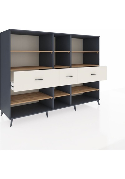 Kronos Dolap 9 Raflı 3 Çekmeceli 220x59x163 Antrasit-çam/aytaşı Antrasit-çam/aytaşı Kronos Dolap 9 Raflı 3 Çekmeceli 220x59x163 Antrasit-çam/aytaşı Antrasit-çam/aytaşı