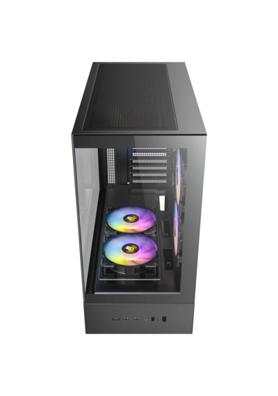 Antec Cx705 Argb Mid Tower Oyuncu Kasası - 270 Panoramik Temperli Cam - 5x120mm Argb Pwm Fan - Atx / Micro-atx / Itx - Usb Type-c 3.2 - 360mm Radyatör Desteği - 430mm Gpu Uyumu