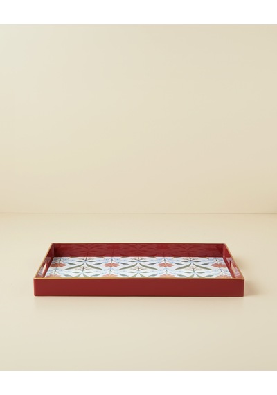 Nostalgic Whispers Tepsi 40x26 Cm Bordo