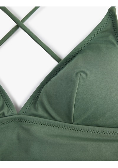 Koton Çapraz Askılı Bralet Bikini Üstü Haki 6sak10003mm Haki