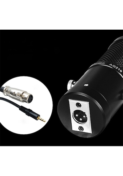 Aq210 Condenser Stüdyo Profesyonel Kayıt ve Yayın Mikrofonu Studio Siyah