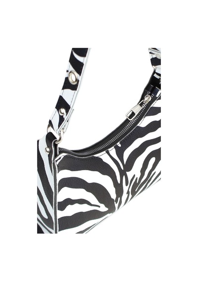 Housebags Kadın Zebra Desenli Baguette Çanta 195 Zebra Desenli
