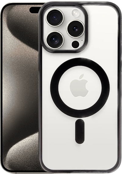 Apple iPhone  Uyumlu- 15 Pro Kılıf Erozi Magsafe Kapak - Siyah