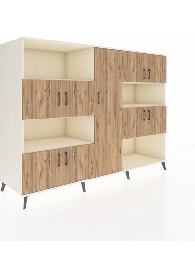 Kronos Dolap 10 Raflı 9 Kapaklı 220x59x163 Aytaşı-çam/aytaşı Aytaşı-çam/aytaşı