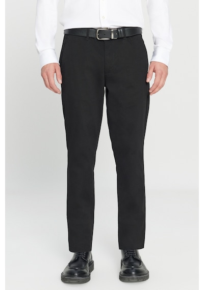 Ac&Co / Altınyıldız Classics Slim Fit Dar Kesim Pamuklu Esnek Chino Erkek Pantolon - Siyah