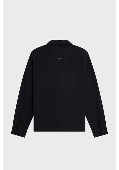 Fred Perry Regular Fit Çift Fermuarlı Klasik Yaka Gömlek Erkek Gömlek M2402 184 Siyah SİYAH