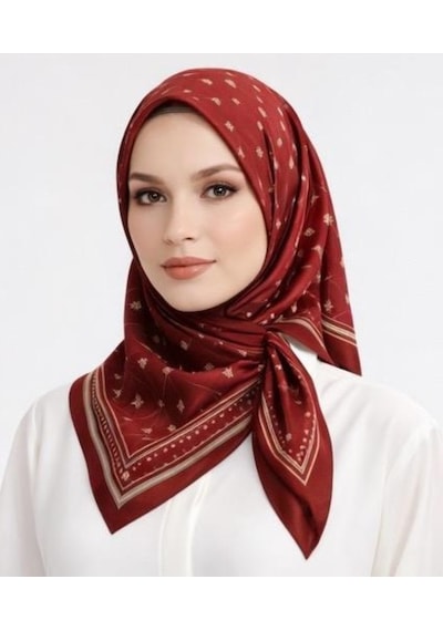 İpekal Mono Organik Pamuk Eşarp - 06247 Bordo