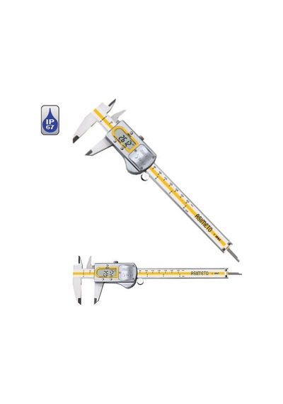 Asimeto Profesyonel Dijital Kumpas Metal Kasa Su Geçirmez 0,01-200 Mm