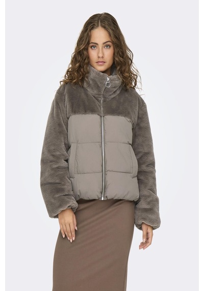 Only Onlwanja Fur Puffer Mıx Jacket Cc Otw A.haki15292945 Cok Renkli Çok Renkli