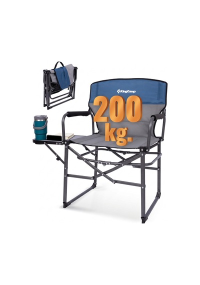 Kingcamp Ash C30 Premium Comfort Katlanır Kamp Sandalyesi Mavi/gri