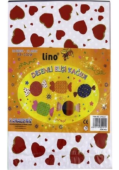 Lino Desenli Elişi Kağıdı 23X33 10 Lu 2702J-2