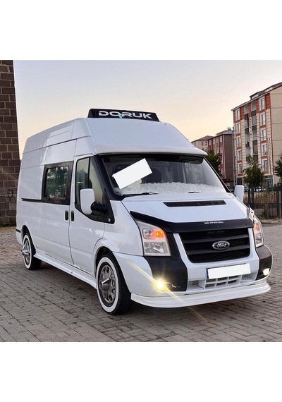 Ford Transit 2007 2014 Beyaz Ön Tampon Lip Abs Geniş 2 Parça Garage453