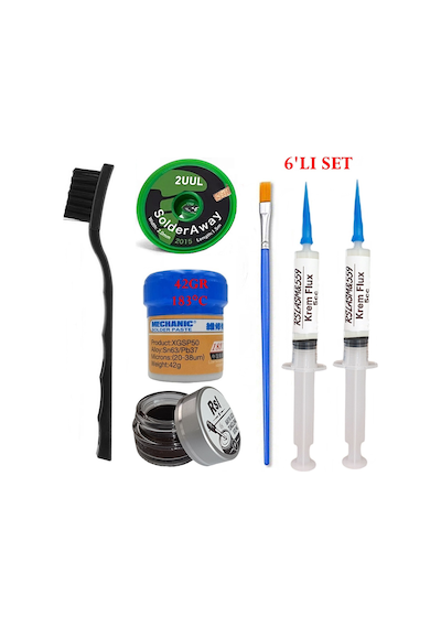 Mechanic Krem Lehim 183 C 42gr Havya Uc Temizleyici Flux Lehim Toplama 2uul-2015 Lehim Emme Teli 2fırça Seti06
