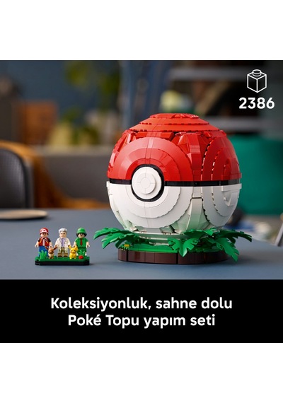 LEGO® Pokémon™ İkonik Eğitmen Anları Poké Topu 72154 - Yetişkinler için Gerçekçi Detaylar İçeren Model Yapım Seti (2339 Parça)