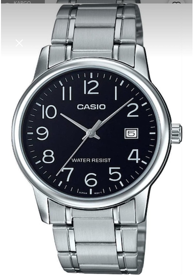 Casio Mtp-v002d-1b Takvimli Klasik Erkek Kol Saati Metalik