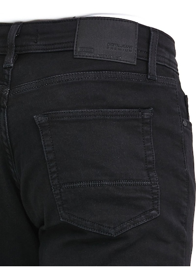 Vikingsjeans Normal Kesim Fermuarlı Geniş Paça Yüksek Bel Siyah Baba Örme Kumaş Kot Pantolon Siyah