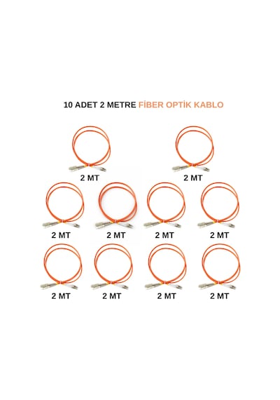 2 Metre Sc-lc Mm Om2 50/125 Dx Patch Kablo Patch Cord 10 Adet
