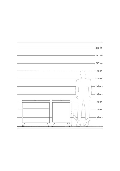 Kronos Şifonyer 2 Raflı 88x59x80 Çam-aytaşı Atlas Çam