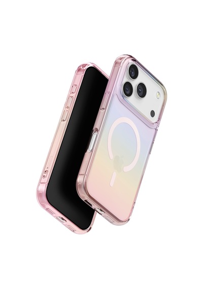 Apple Uyumlu iPhone 17 Pro Max Kapak Holografik Renk Değiştiren Koruyucu Kılıf Magclick Polikarbonat Malzeme Pembe Apple Uyumlu iPhone 17 Pro Max Kapak Holografik Renk Değiştiren Koruyucu Kılıf Magclick Polikarbonat Malzeme Pembe