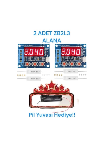 HEDİYELİ!! İKİ ADET Zb2L3 Akü 18650 Lityum Pil Kapasite Ölçer Test Cihazı 1.5-15V 3A-4391