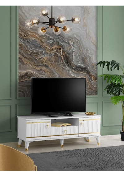 110 CM KORDON MDF MEBRAN KAPAK TV SEHPASI