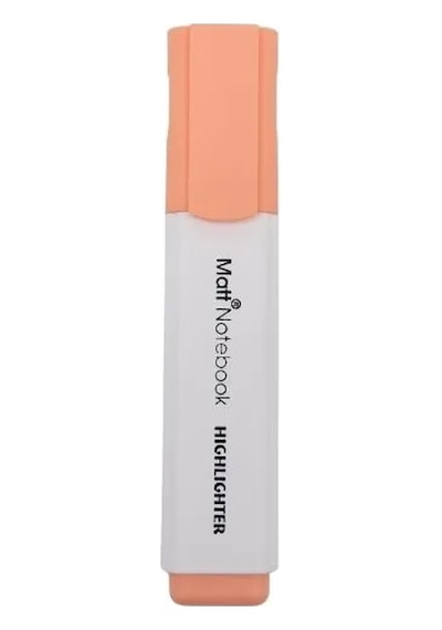 Matt Notebook Highlighter Pastel Renk Fosforlu Kalem-4 Pastel Turuncu