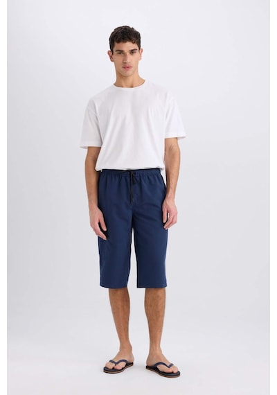 DeFacto Long Fit File Astarlı Uzun Boy Kargo Cep Deniz Şortu E0905AX25HSNV256