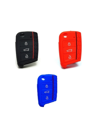 Vw Volkswagen Skoda Uyumlu Seat Polo Tiguan Golf 7 Silikon Anahtar Kılıf