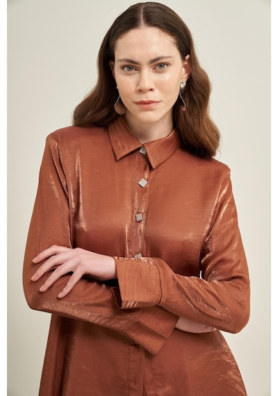 FTZ Women Ftz Parlak Modal Takım Kiremit 31002 Kiremit