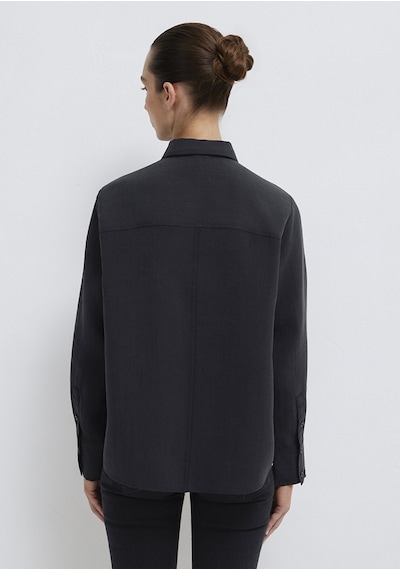 Mavi - Siyah Tencel Gömlek 1211373-900 Siyah