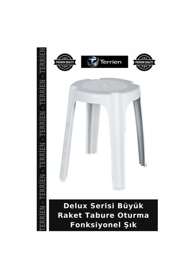 Delux Serisi Büyük Raket Tabure Oturma Fonksiyonel Şık Çok Renkli