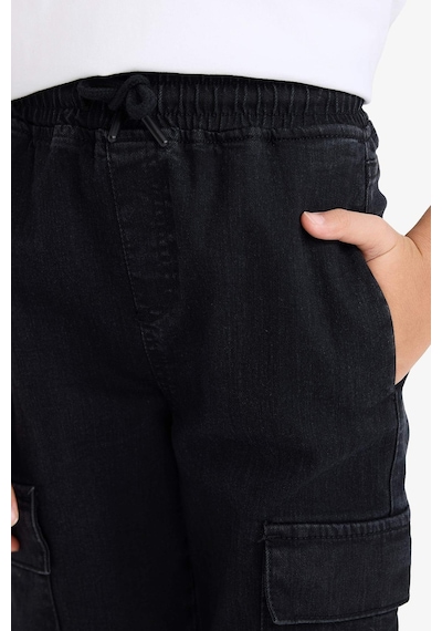 Defacto Kargo Fit Beli Lastikli Jean Pantolon Erkek Çocuk G6164A826SP