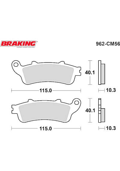 HONDA GL GOLD WING GL / F6B 1800 2003 BRAKING SİNTERLİ ARKA FREN BALATASI 962CM56
