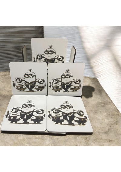 6 Lı Mdf Bardak Altlığı Dekoratif Ecceca1006 Karışık