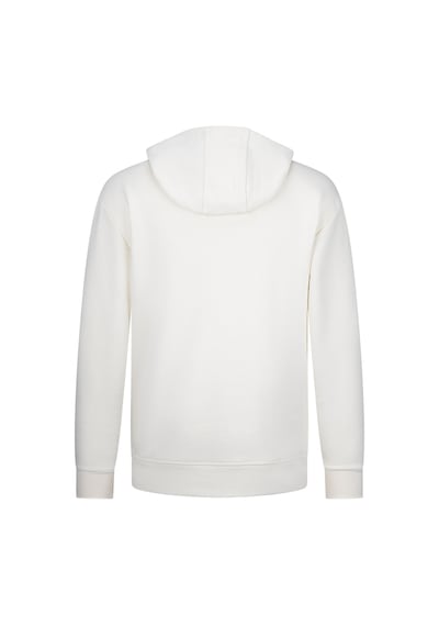 Hatemoğlu Beyaz Regular Fit Fermuarlı Kapüşonlu Sweatshirt Beyaz