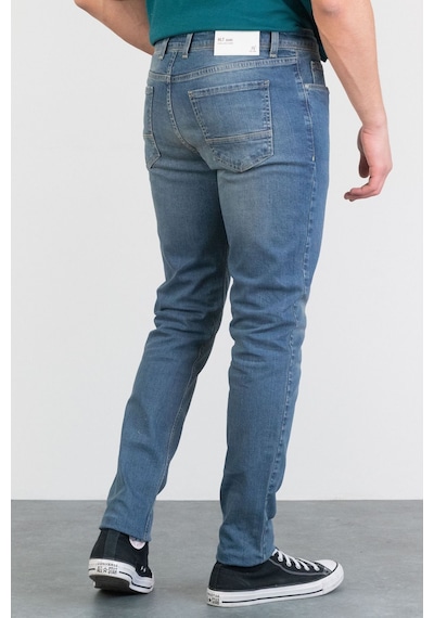 HLT Jeans Erkek Açık Mavi Taşlamalı Slim Fit Denim Jeans Kot Pantolon