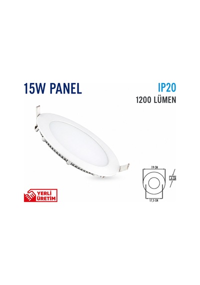 Lampist 15w Sıva Altı Slim Panel Led 3000k Beyaz Kasa