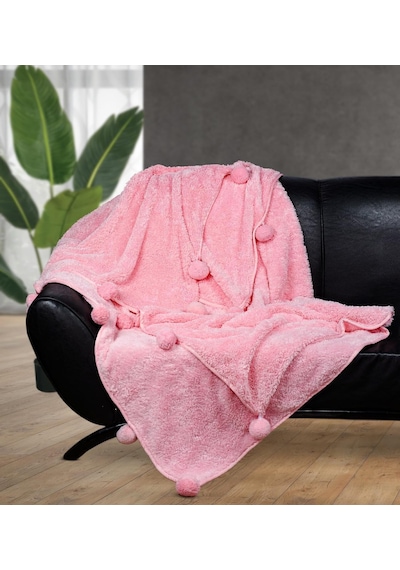 Televizyon Battaniyesi Peluş Polar Battaniye Çift Kişilik 220 230 Pembe Diğer