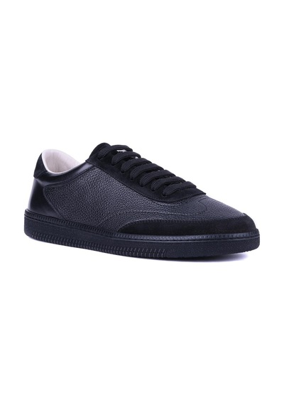 Shoetyle - Siyah Renk Hakiki Deri Bağcıklı Erkek Günlük Ayakkabı 666-1098 -1343 Siyah