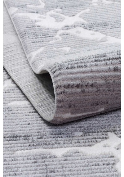 Etro Dekoratif Modern Akrilik Makine Halısı Et06 Koyu Gri