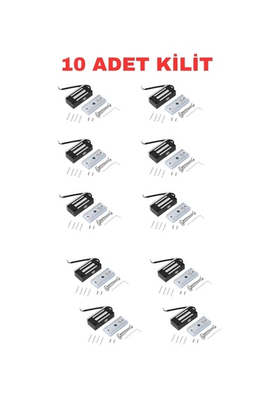 Sarkey Sr-60 60 Kg Manyetik Kilit 12/24v Dc Elektromanyetik Dolap Ve Vitrin Kilidi 10 Adet