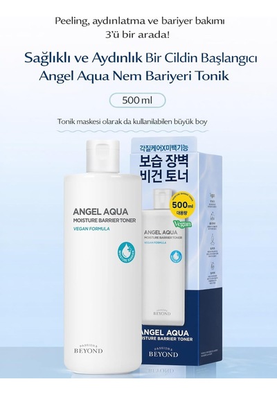 Passıon & Beyond Angel Aqua Moisture Barrier Toner Bariyer Güçlendirici Tonik Niasinamid Seramid Pha 500 Ml