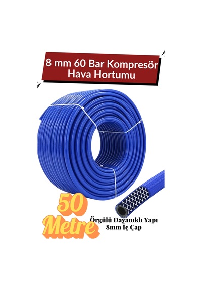 50 Metre Kompresör Hava Hortumu 8 Mm Termo Hortum Mavi Thermo Hortum Basınca Dayanıklı Hortum 50 Metre Kompresör Hava Hortumu 8 Mm Termo Hortum Mavi Thermo Hortum Basınca Dayanıklı Hortum