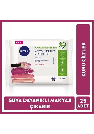 Suya Dayanıklı Makyaj Temizleme Medilleri 25 Adet Kuru Ciltler İçin 100'lü Set