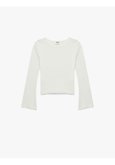 Koton 26yy59003194 Kız Çocuk Sweatshirt 6skg10371ak Ekru