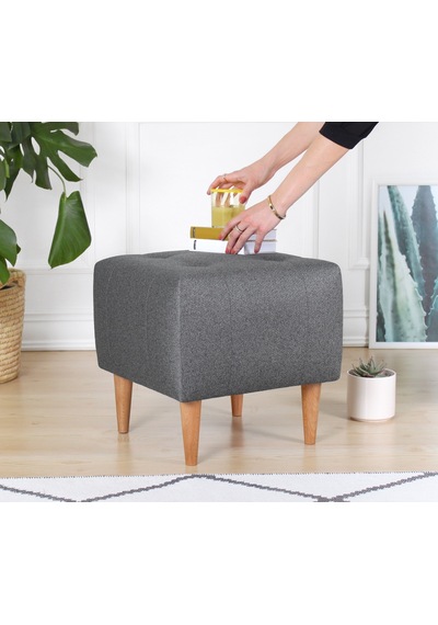 Lorencehome Tomp Puf - Gri / Lorence Home