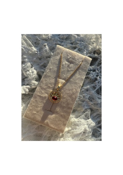 Sun Flame Ruby Pendant Çok Renkli