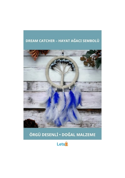 Rüya Kovan Hayat Ağacı Dream Catcher 57 Cm Uzunluk 1 Adet