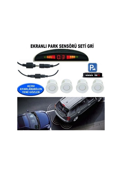 Ekranlı Park Sensörü Seti Gri 22Mm Tetra 1004020